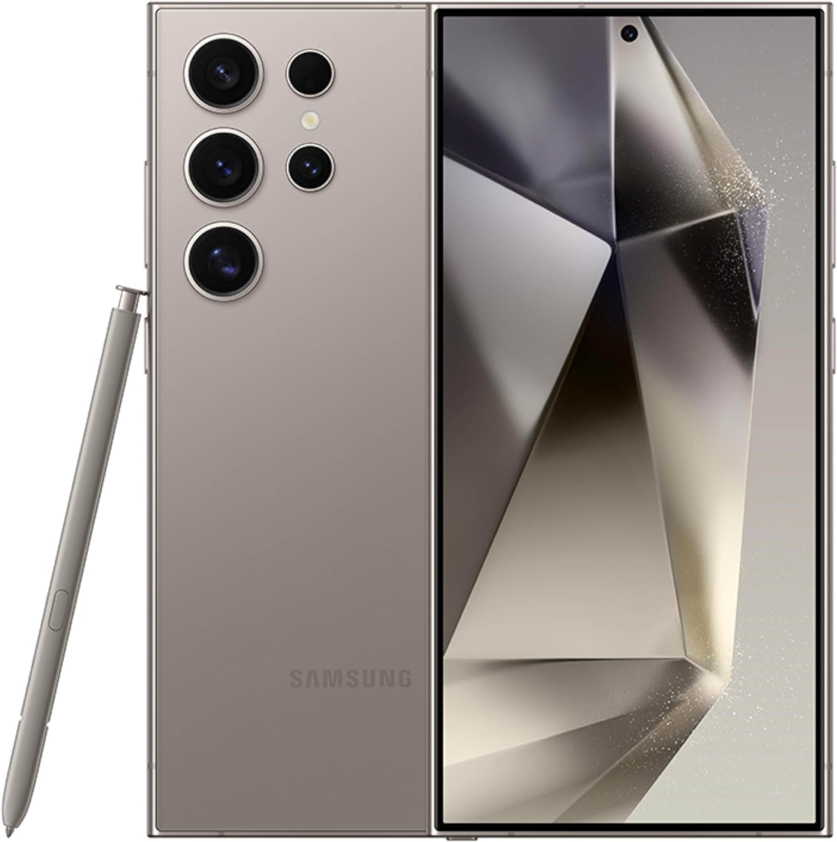 Galaxy S24 Ultra Cell Phone, 256GB AI Smartphone, Unlocked Android, 200MP, 100X Zoom Cameras, Fast Processor, Long Battery Life, Edge-To-Edge Display, S Pen, US Version, 2024, Titanium Gray - Image 1