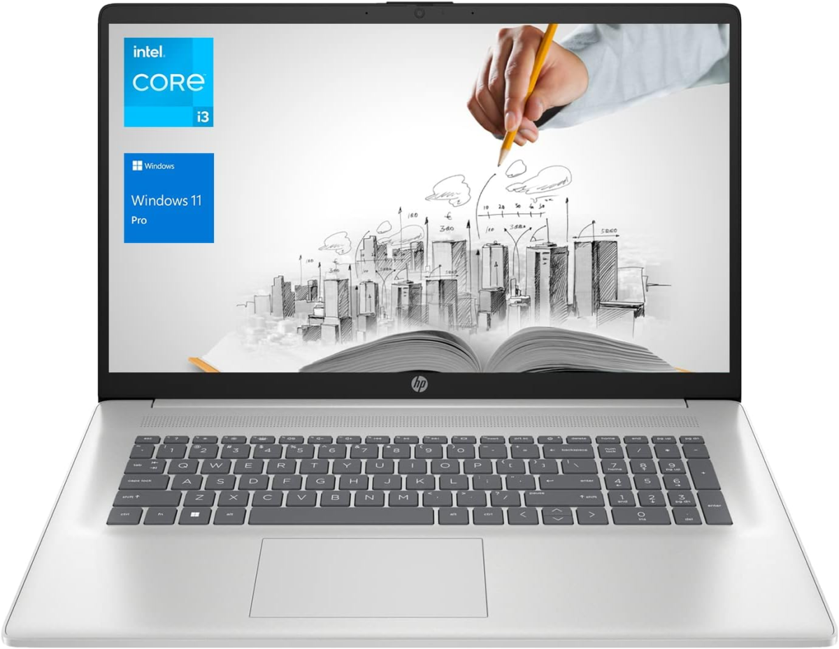 17 Business Laptop, 17.3” HD+ Display, 11Th Gen Intel Core I3-1125G4 Processor, 32GB RAM, 1TB SSD, Wi-Fi, HDMI, Webcam, Windows 11 Pro, Silver - Image 1