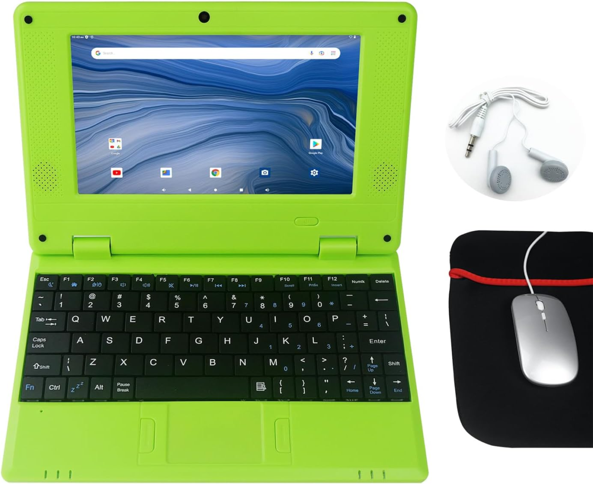 Tablets & Computers Portable Laptop Computer, 7 Inch Mini Computer Powered by Android 5.1 OS, Quad Core,8Gb ROM, HDMI, Wifi- Green, 4-10.99 Inches, 7VS500 - Image 2
