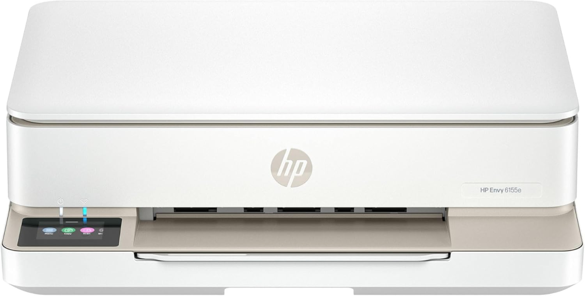Envy 6155E Wireless All-In-One Color Inkjet Printer, Print, Scan, Copy, Duplex Printing Best-For-Home, 3 Months of Ink Included (714L5A) - Image 1