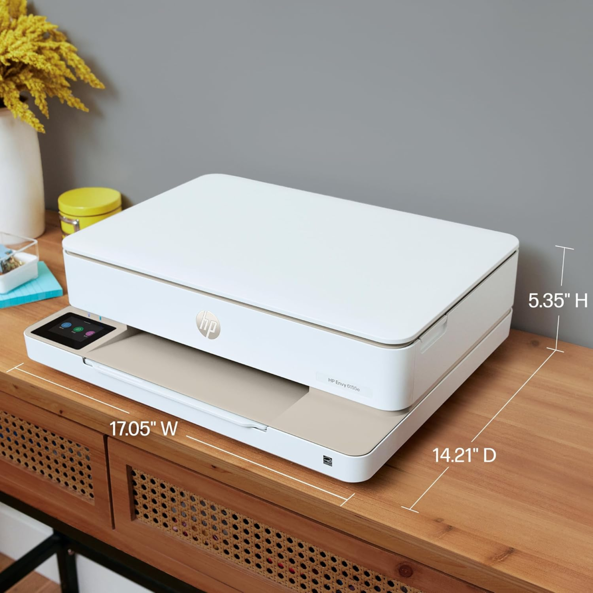 Envy 6155E Wireless All-In-One Color Inkjet Printer, Print, Scan, Copy, Duplex Printing Best-For-Home, 3 Months of Ink Included (714L5A) - Image 3