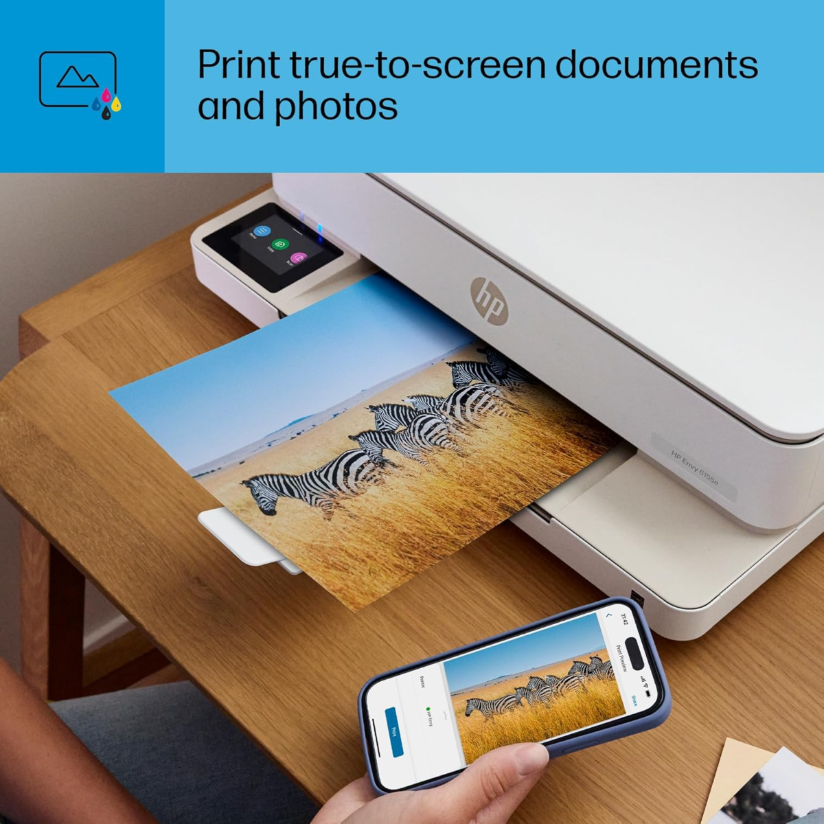 Envy 6155E Wireless All-In-One Color Inkjet Printer, Print, Scan, Copy, Duplex Printing Best-For-Home, 3 Months of Ink Included (714L5A) - Image 12