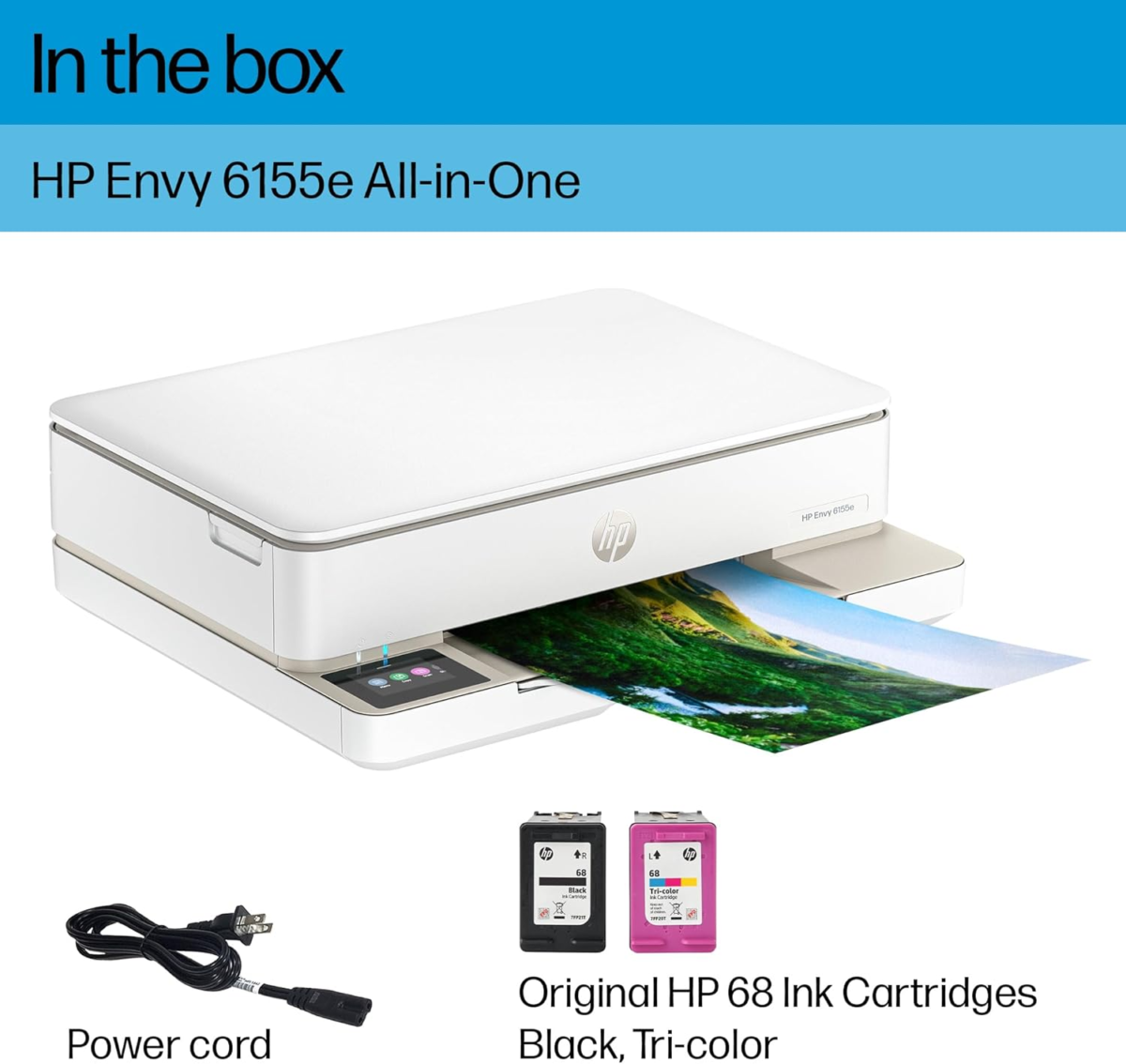 Envy 6155E Wireless All-In-One Color Inkjet Printer, Print, Scan, Copy, Duplex Printing Best-For-Home, 3 Months of Ink Included (714L5A) - Image 6